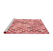 Sideview of Machine Washable Transitional Deep Rose Pink Rug, wshpat428rd