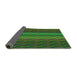 Thickness of Patterned Dark Lime Green Rug, pat429grn