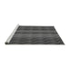 Sideview of Machine Washable Transitional Gray Rug, wshpat429gry