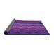 Thickness of Patterned Dark Magenta Purple Rug, pat429pur