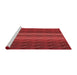 Sideview of Machine Washable Transitional Red Rug, wshpat429rd