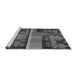 Sideview of Machine Washable Transitional Gray Rug, wshpat43gry