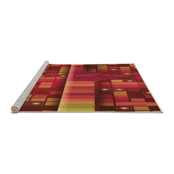 Machine Washable Transitional Red Rug in a Bedroom, wshpat43org