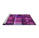 Machine Washable Transitional Dark Magenta Purple Rug in a Bedroom, wshpat43pur