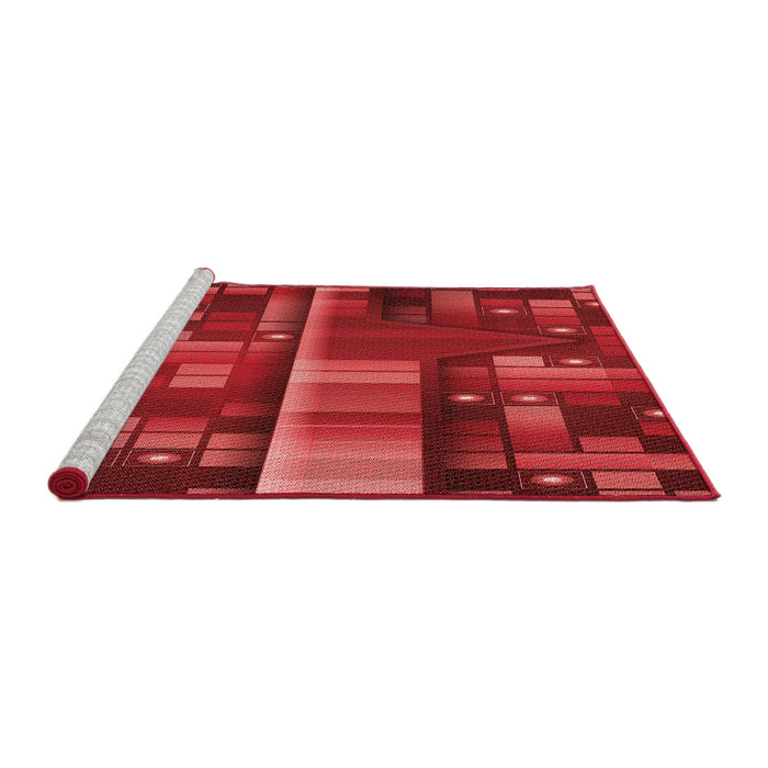 Machine Washable Transitional Red Rug in a Bedroom, wshpat43rd