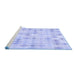 Sideview of Machine Washable Transitional Lavender Blue Rug, wshpat430blu