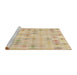 Sideview of Machine Washable Transitional Golden Blonde Gold Rug, wshpat430brn