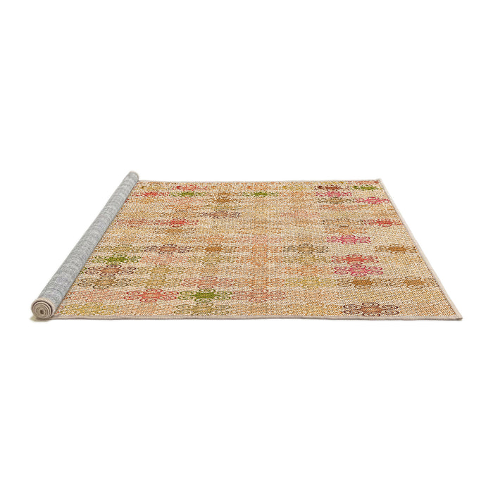 Sideview of Machine Washable Transitional Golden Blonde Gold Rug, wshpat430org