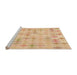 Sideview of Machine Washable Transitional Golden Blonde Gold Rug, wshpat430org