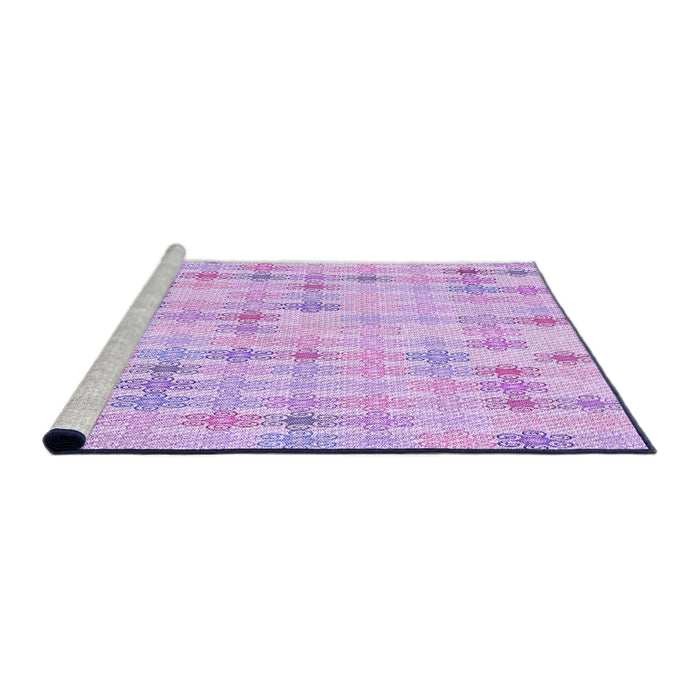 Sideview of Machine Washable Transitional Purple Rug, wshpat430pur