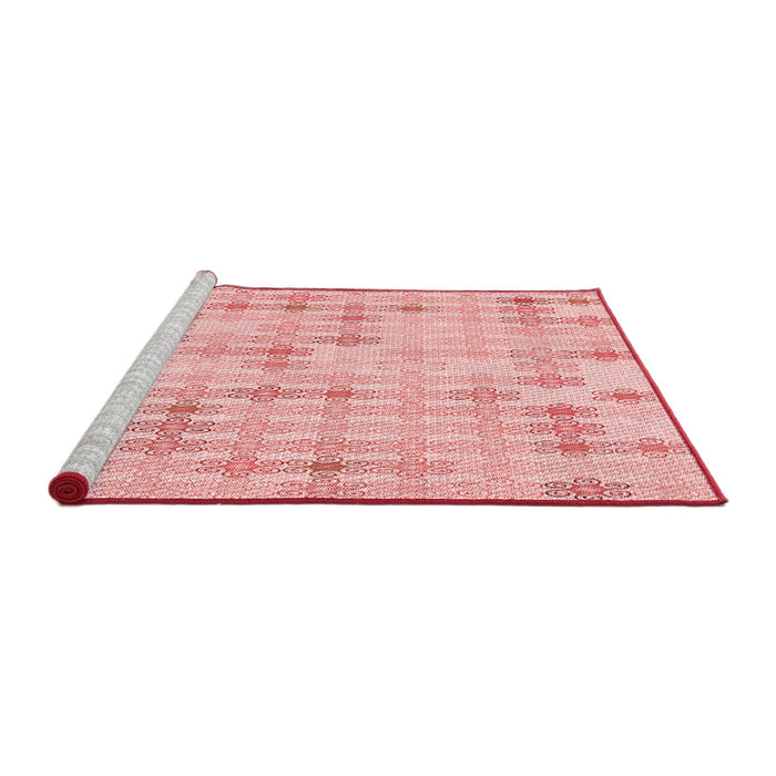 Sideview of Machine Washable Transitional Light Red Pink Rug, wshpat430rd