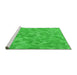 Sideview of Machine Washable Transitional Lime Green Rug, wshpat431grn