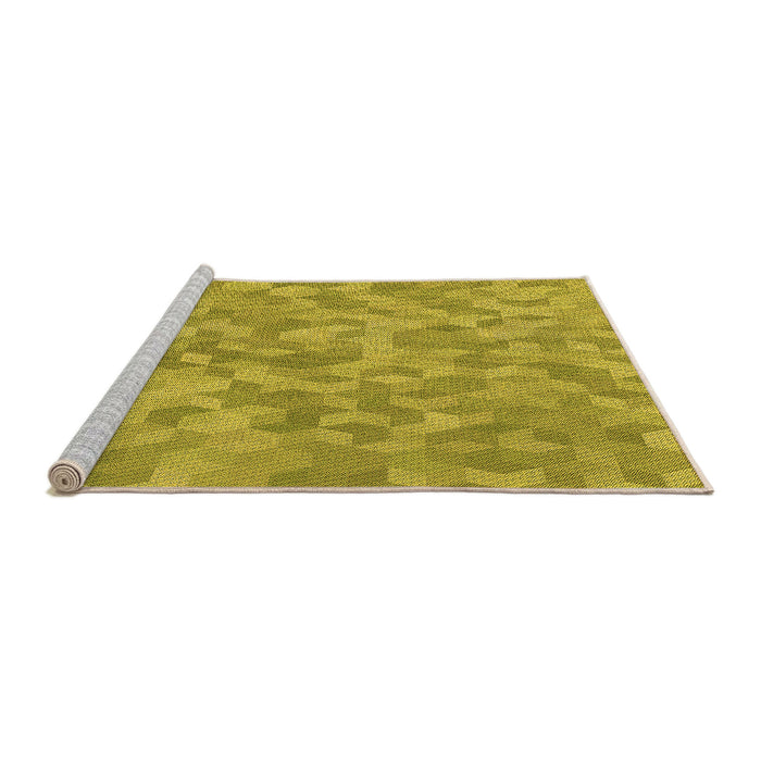 Sideview of Machine Washable Transitional Dark Golden Brown Rug, wshpat431org