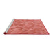 Sideview of Machine Washable Transitional Fire Red Rug, wshpat431rd