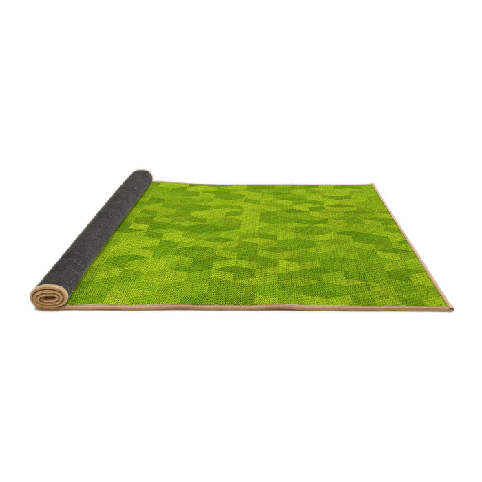 Thickness of Patterned Green Rug, pat431yw