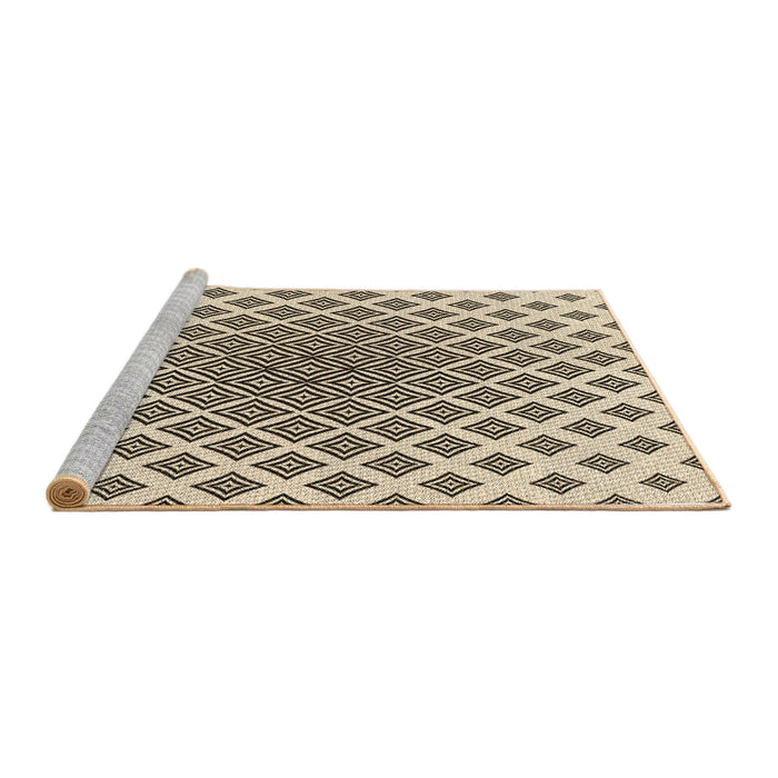 Sideview of Machine Washable Transitional Coffee Brown Rug, wshpat432brn