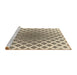 Sideview of Machine Washable Transitional Coffee Brown Rug, wshpat432brn