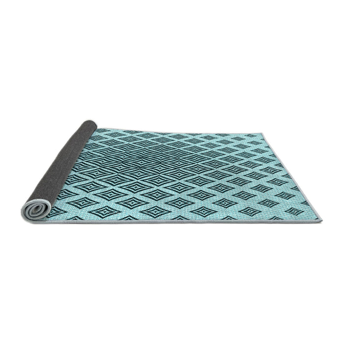 Thickness of Patterned Electric Blue Rug, pat432lblu