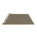 Sideview of Machine Washable Transitional Midnight Gray Rug, wshpat433brn