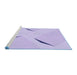 Sideview of Machine Washable Transitional Purple Mimosa Purple Rug, wshpat434blu