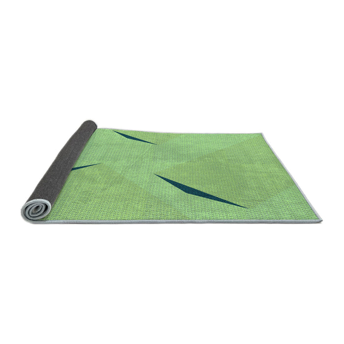 Thickness of Patterned Green Rug, pat434lblu