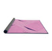 Thickness of Patterned Pastel Purple Pink Rug, pat434pur