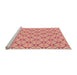 Sideview of Machine Washable Transitional Crimson Red Rug, wshpat435org