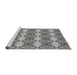 Sideview of Machine Washable Transitional Cloud Gray Rug, wshpat436gry