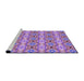 Sideview of Machine Washable Transitional Violet Purple Rug, wshpat436pur