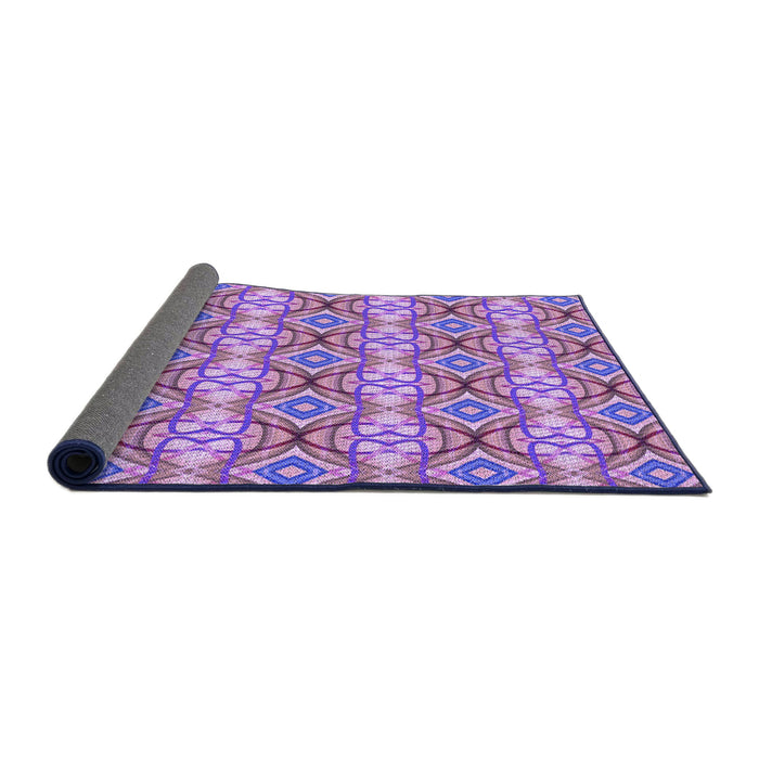 Thickness of Patterned Violet Purple Rug, pat436pur