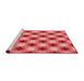 Sideview of Machine Washable Transitional Light Coral Pink Rug, wshpat437rd