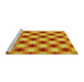 Sideview of Machine Washable Transitional Saffron Yellow Rug, wshpat437yw