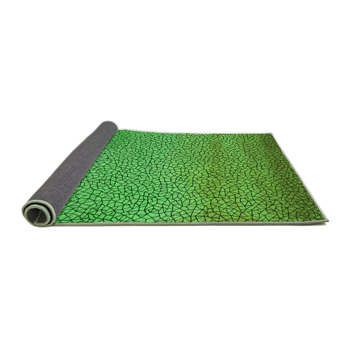 Thickness of Patterned Green Rug, pat438grn
