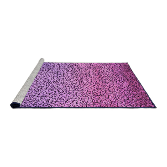 Sideview of Machine Washable Transitional Dark Magenta Purple Rug, wshpat438pur