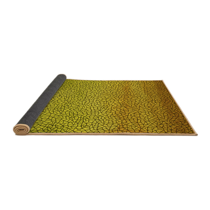 Thickness of Patterned Dark Bronze Brown Rug, pat438yw