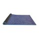 Thickness of Patterned Denim Blue Rug, pat439blu