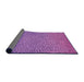 Thickness of Patterned Purple Rug, pat439pur