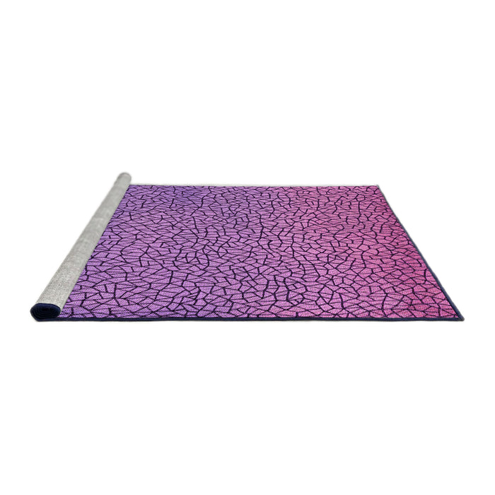Sideview of Machine Washable Transitional Purple Rug, wshpat439pur