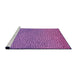 Sideview of Machine Washable Transitional Purple Rug, wshpat439pur