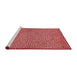 Sideview of Machine Washable Transitional Red Rug, wshpat439rd