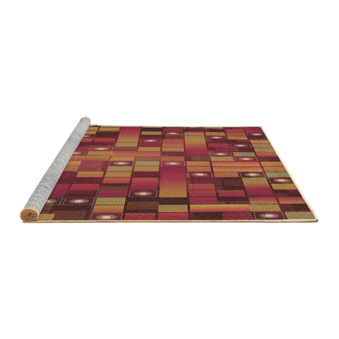Machine Washable Transitional Orange Rug in a Bedroom, wshpat44brn