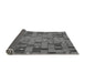Thickness of Patterned Gunmetal Gray Rug, pat44gry