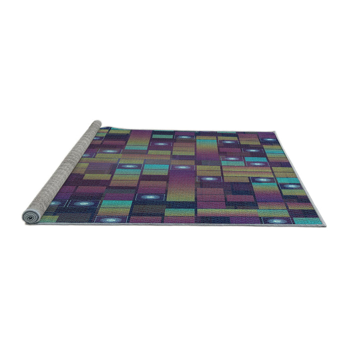 Machine Washable Transitional Purple Rug in a Bedroom, wshpat44lblu
