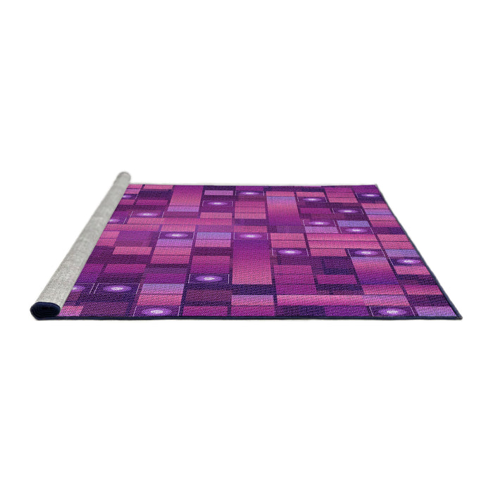 Machine Washable Transitional Crimson Purple Rug in a Bedroom, wshpat44pur