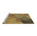 Sideview of Machine Washable Transitional Golden Gold Rug, wshpat440brn