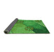 Thickness of Patterned Deep Emerald Green Rug, pat440grn