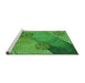 Sideview of Machine Washable Transitional Deep Emerald Green Rug, wshpat440grn