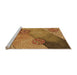 Sideview of Machine Washable Transitional Saffron Red Rug, wshpat440org