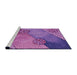 Sideview of Machine Washable Transitional Dark Magenta Purple Rug, wshpat440pur