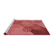 Sideview of Machine Washable Transitional Red Rug, wshpat440rd